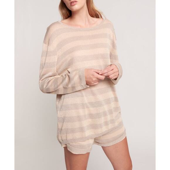 Free People x One Teaspoon New Mexico Knit Sweater Gold/Silver NWT - Picture 5 of 11